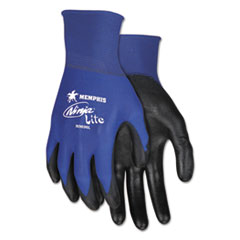 Ultra Tech TaCartonile Dexterity Work Gloves, Blue/Black, Large, Dozen