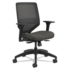 Solve Series Mesh Back Task Chair, Supports Up to 300 lb, 16" to 22" Seat Height, Ink Seat, Black Back/Base