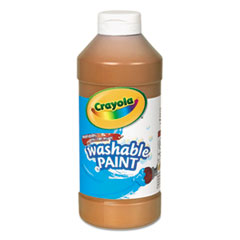 Washable Paint, Brown, 16 oz Bottle