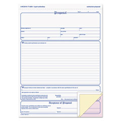 Contractor Proposal Form, Three-Part Carbonless, 8.5 x 11.44, 50 Forms Total