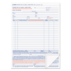 Bill of Lading, Three-Part Carbonless, 8.5 x 11, 50 Forms Total