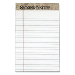 Second Nature Recycled Ruled Pads, Narrow Rule, 50 White 5 x 8 Sheets, Dozen