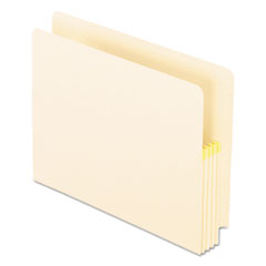 Convertible End Tab File Pockets, 3.5" Expansion, Letter Size, Manila, 25/Box