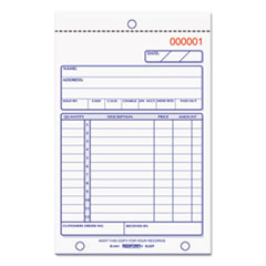 Sales Book, 12 Lines, Two-Part Carbonless, 4.25 x 6.38, 50 Forms Total