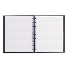 MiracleBind Notebook, 1-Subject, Medium/College Rule, Black Cover, (75) 9.25 x 7.25 Sheets