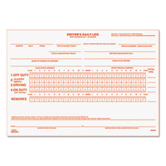 Driver's Daily Log Book with Daily Record and Hours Summary, Two-Part Carbonless, 7.88 x 5.5, 31 Forms Total