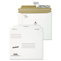 Economy Disk/CD Mailer for CDs/DVDs, Square Flap, Redi-Strip Adhesive Closure, 7.5 x 6.06, White, 100/Carton