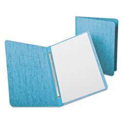 Heavyweight PressGuard and Pressboard Report Cover w/Reinforced Side Hinge, 2-Prong Fastener, 3" Cap, 8.5 x 11,  Light Blue