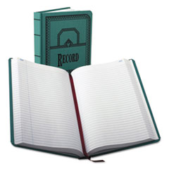 Account Record Book, Record-Style Rule, Blue Cover, 11.75 x 7.25 Sheets, 500 Sheets/Book