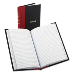 Record and Account Book with Red Spine, Custom Rule, Black/Red/Gold Cover, 7.5 x 5 Sheets, 144 Sheets/Book