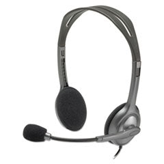 H111 Binaural Over The Head Headset, Black/Silver