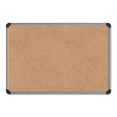 Cork Board with Aluminum Frame, 24 x 18, Tan Surface