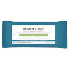 ReadyFlush Biodegradable Flushable Wipes, 1-Ply, 8 x 12, White, 24/Pack