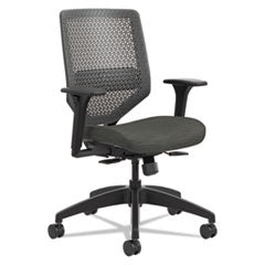 Solve Series ReActiv Back Task Chair, Supports Up to 300 lb, 18" to 23" Seat Height, Ink Seat, Charcoal Back, Black Base