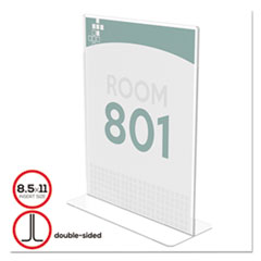 Superior Image Double Sided Sign Holder, 8.5 x 11 Insert, Clear