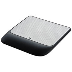 Mouse Pad with Precise Mousing Surface and Gel Wrist Rest, 8.5 x 9, Gray/Black