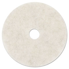 Ultra High-Speed Natural Blend Floor Burnishing Pads 3300, 20" Diameter, White, 5/Carton