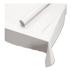 Plastic Roll Tablecover, 40" x 100 ft, White