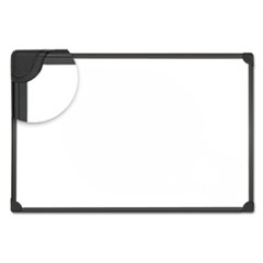 Design Series Deluxe Magnetic Steel Dry Erase Marker Board, 48 x 36, White Surface, Black Aluminum/Plastic Frame