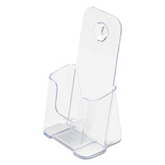 DocuHolder for Countertop/Wall-Mount, Leaflet Size, 4.25w x 3.25d x 7.75h, Clear