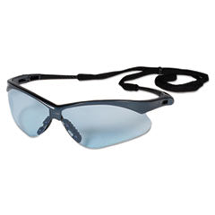 V30 Nemesis Safety Glasses, Blue Frame, Light Blue Uncoated Lens, 12/Box