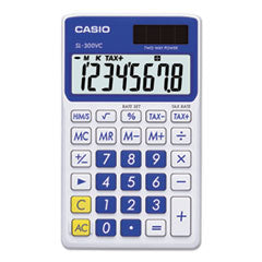 SL-300SVCBE Handheld Calculator, 8-Digit LCD, Blue