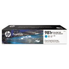 HP 981Y, (L0R13A) Extra High-Yield Cyan Original PageWide Cartridge