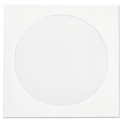 CD/DVD Sleeves, 1 Disc Capacity, White, 250/Box