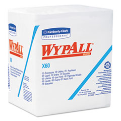 General Clean X60 Cloths, 1/4 Fold, 12.5 x 13, White, 76/Box, 12 Boxes/Carton