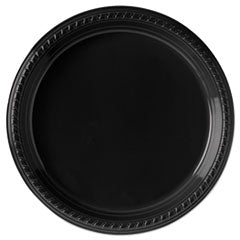 Party Plastic Plates, 10.25 dia", Black, 500/Carton