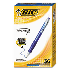 Velocity Easy Glide Ballpoint Pen Value Pack, Retractable, Medium 1 mm, Blue Ink, Translucent Blue Barrel, 36/Pack