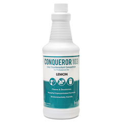 Conqueror 103 Odor Counteractant Concentrate, Lemon, 32 oz Bottle, 12/Carton