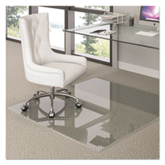 Premium Glass All Day Use Chair Mat - All Floor Types, 44 x 50, Rectangular, Clear