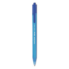 InkJoy 100 RT Ballpoint Pen, Retractable, Medium 1 mm, Blue Ink, Translucent Blue Barrel, Dozen