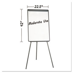 Basic Tripod Melamine Presentation Easel, 22.5 x 42, White/Black