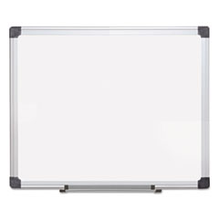 Porcelain Value Dry Erase Board, 24 x 36, White Surface, Silver Aluminum Frame