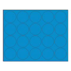 Interchangeable Magnetic Board Accessories, Circles, 0.75" Diameter, Blue, 20/Pack