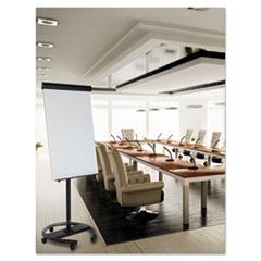 360 Multi-Use Mobile Magnetic Dry Erase Easel, 27 x 41, White Surface, Black Steel Frame