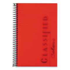 Color Notebooks, 1-Subject, Narrow Rule, Ruby Red Cover, (100) 8.5 x 5.5 White Sheets