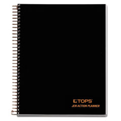 JEN Action Planner, 1-Subject, Narrow Rule, Black Cover, (84) 8.5 x 6.75 Sheets