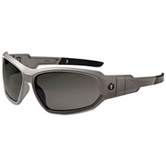 Skullerz Loki Safety Glass/Goggle, Matte Gray Frame/Smoke Lns, Fenlon/Polycarb, Ships in 1-3 Business Days