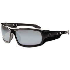 Skullerz Odin Safety Glasses, Black Frame/Silver Lens, Nylon/Polycarb, Ships in 1-3 Business Days