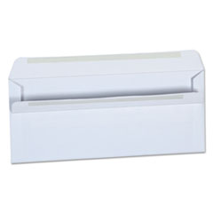 Self-Seal Business Envelope, #10, Square Flap, Self-Adhesive Closure, 4.13 x 9.5, White, 500/Box