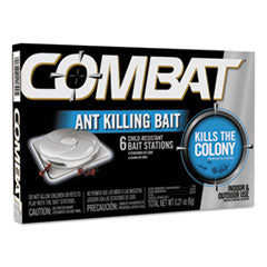 Combat Ant Killing System, Child-Resistant, Kills Queen and Colony, 6/Box, 12 Boxes/Carton