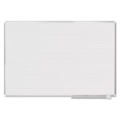 Ruled Magnetic Steel Dry Erase Planning Board, 72 x 48, White Surface, Silver Aluminum Frame