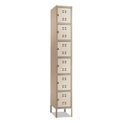 Box Locker, 12w x 18d x 78h, Two-Tone Tan