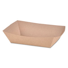 Eco Food Trays, 2 lb Capacity, Brown Kraft, Paper, 1,000/Carton