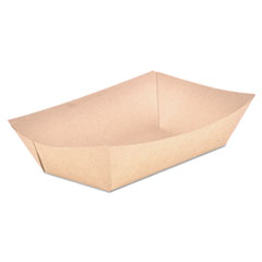 Eco Food Trays, 5 lb Capacity, Brown Kraft, Paper, 500/Carton