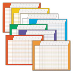 Jumbo Horizontal Incentive Chart Pack, 28 x 22, Assorted Colors with Assorted Borders, 8/Pack