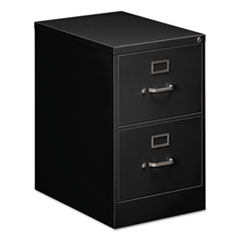 Two-Drawer Economy Vertical File, 2 Legal-Size File Drawers, Black, 18" x 25" x 28.38"